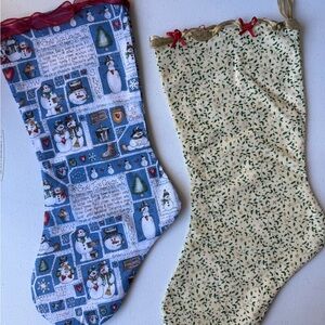 Festive Snowman and Holly Patterned Socks